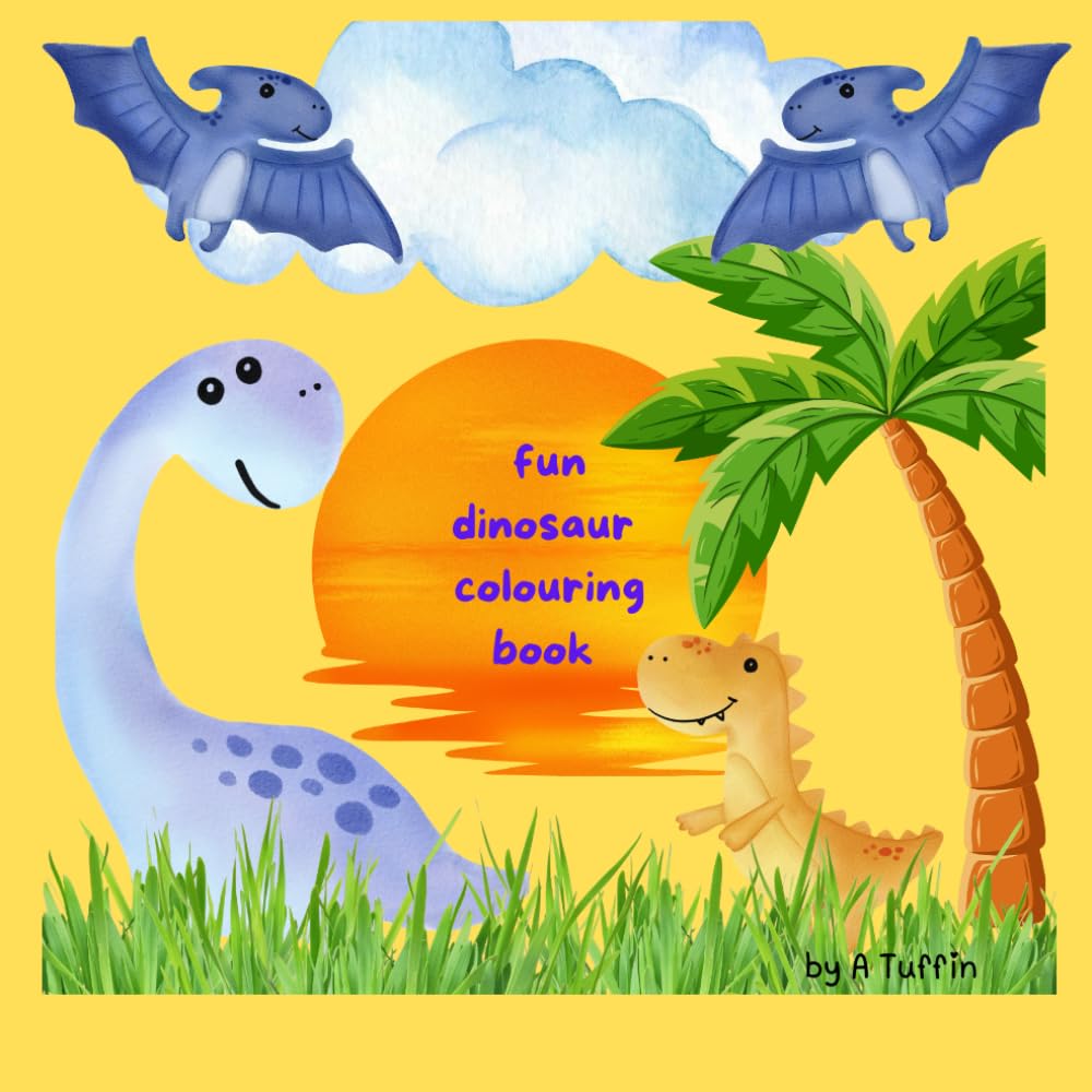 fun dinosaur colouring book