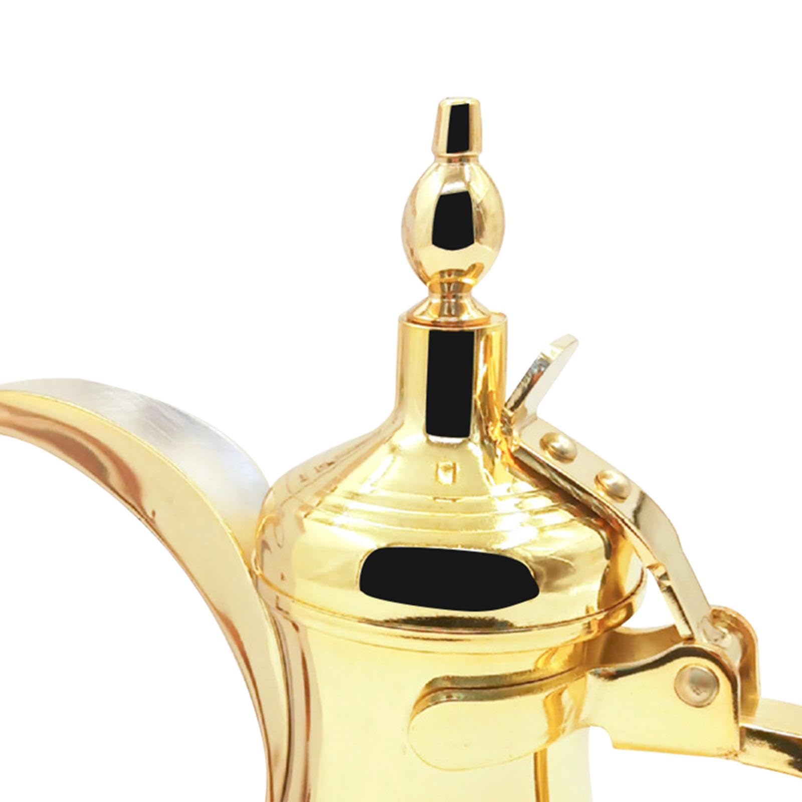LOVIVER Arabische Kaffeekanne Teekanne Edelstahl Wasserkrug Heiß-Kaltwasser-Flasche Haushalts-Kaffeewärmer Kaffeekaraffe für den Urlaub, 350 ml