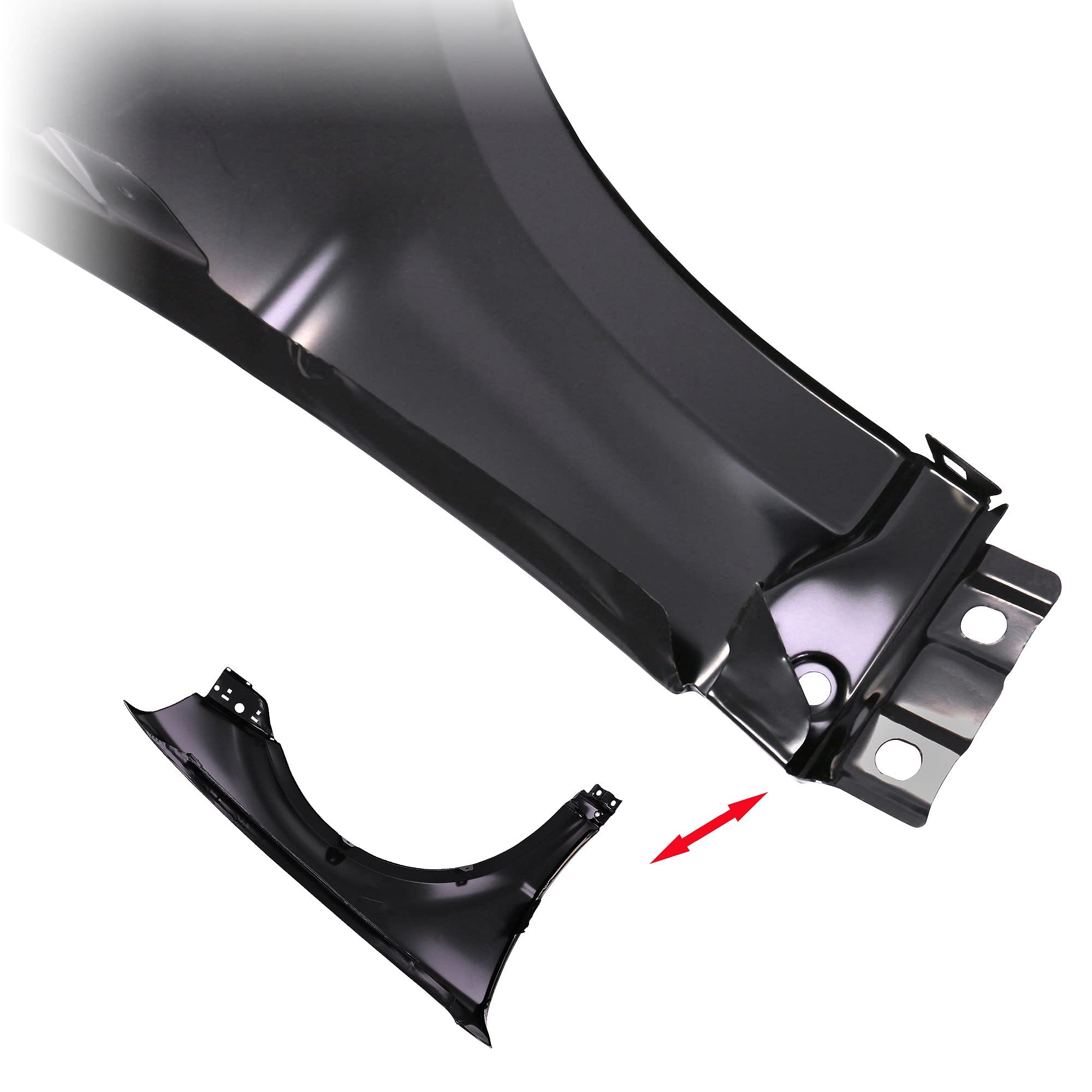 ATEC Germany 1x Kotflügel vorne links ohne Blinkerloch, 1x Kotflügel vorne rechts ohne Blinkerloch Kompatibel mit VW PASSAT B5.5 (3B3),PASSAT B5.5 Variant (3B6)