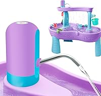 Intoypad Battery Powered Water Table Pump for Kids - 3 Hours Non-Stop Waterfall Fun for Step2 Tables, Toddlers Purple Pump