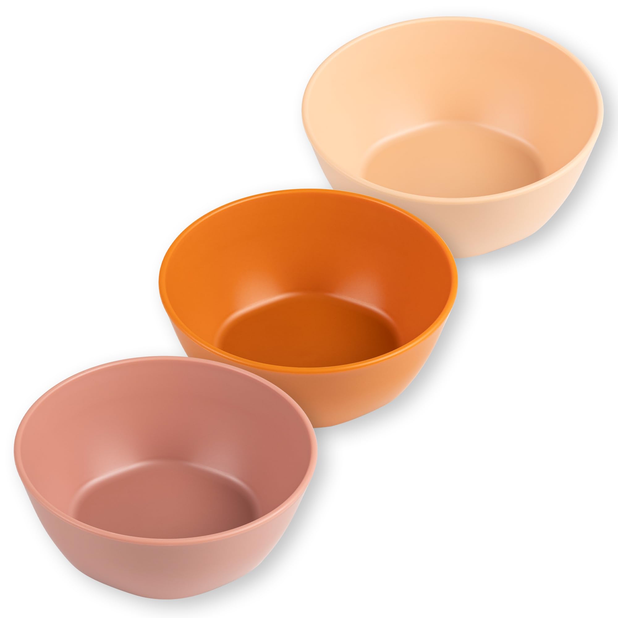 Tiny Twinkle Tableware 3 Pack Dish Set- BPA-Free Cups, Plates and Bowls Sets For Kids and Toddlers - Polypropylene Plastic Dinnerware Set (Bowls - Sand, Cinnamon, Taupe)