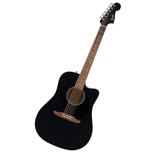 Fender California Debut Redondo CE Series Beginner Acoustic Guitar, Black