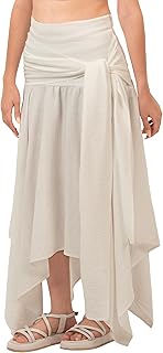 جيبة بقصة واسعة ورباط أمامي للنساء