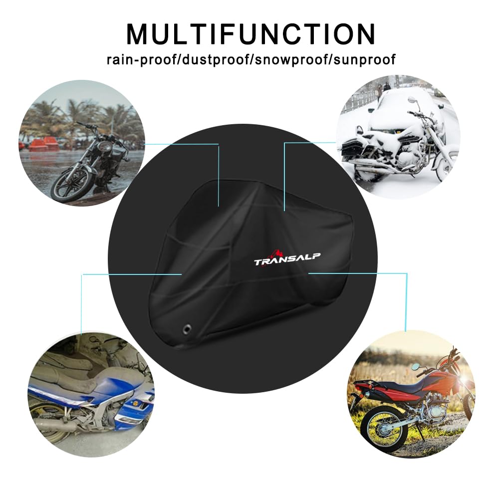 Telo coprimoto per esterni e interni 210D in poliestere antipolvere, antivento, antipioggia, impermeabile, per XL 750 Transalp 2023 2024 Transalp XL750 (295cm * 110cm * 140cm)