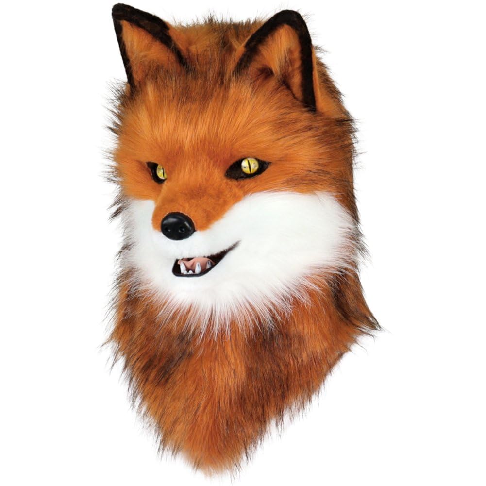 Sofezdo Animal Mask Plush Dog Full Head Therian Masks Fluffy Anime Cosplay Mask for Halloween Masquerade Props
