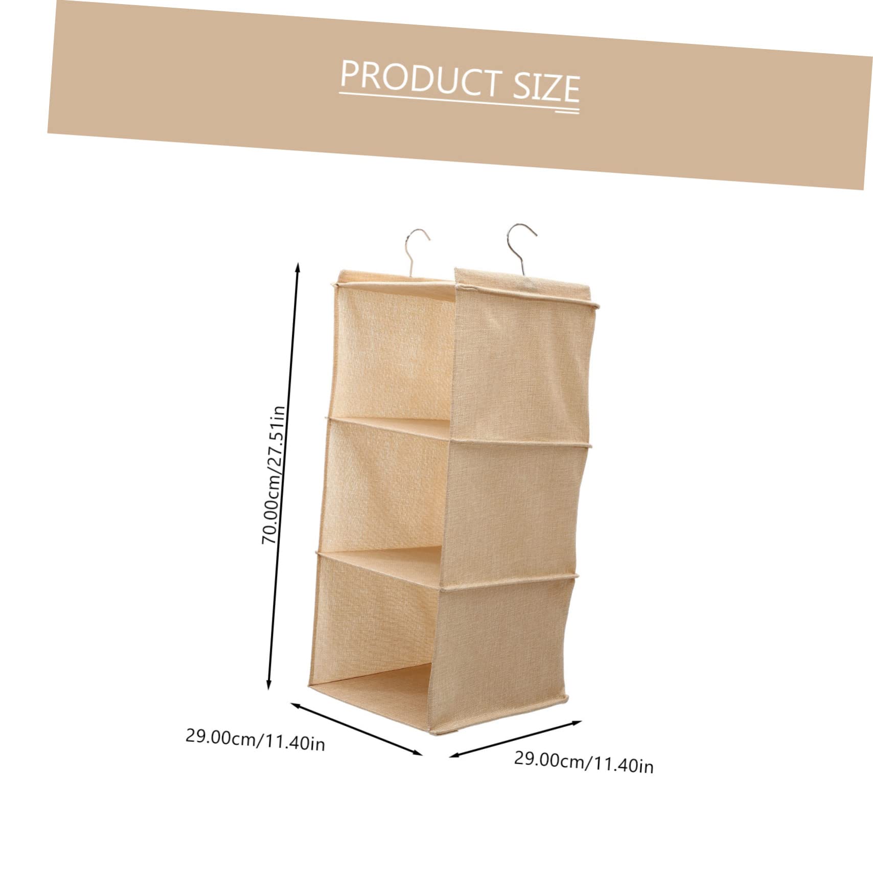 PRETYZOOM Folding Wardrobe Organizer Multi Layer Hanging Closet Storage Bag for Clothes Linenette Material Clothing Organizer for Home Dorm and Hotel Use