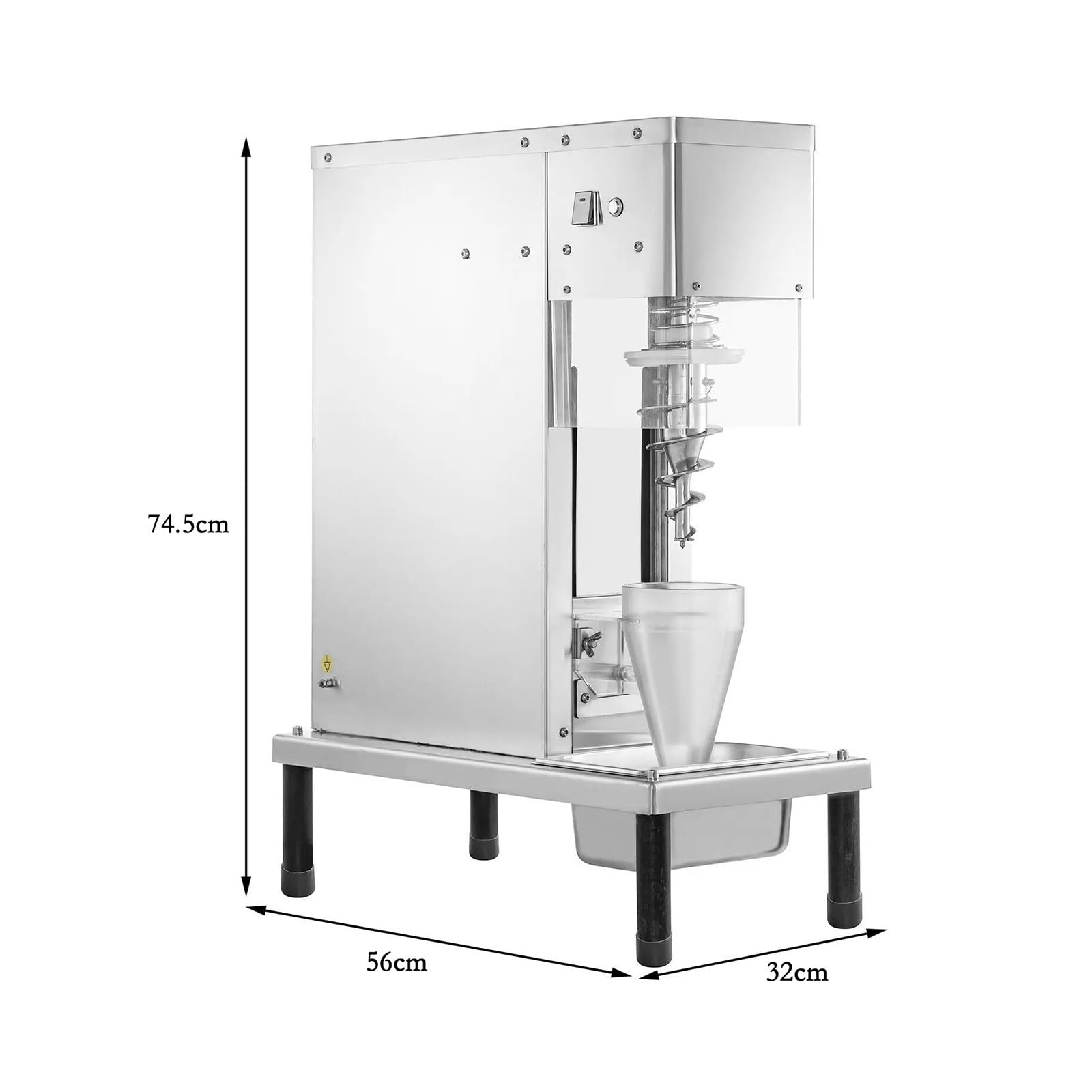 Heladera Máquina mezcladora de Yogur congelado, refrigerador for Hacer Batidos, Helados, Mezcla de Equipos comerciales de Acero Inoxidable Maquina de Helado