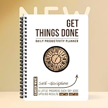 Daily Planner, Schedule Your Day, Manage to-do List, Goals Tracker, Wellness Tracker (White - Daily Planner Get Things Done)