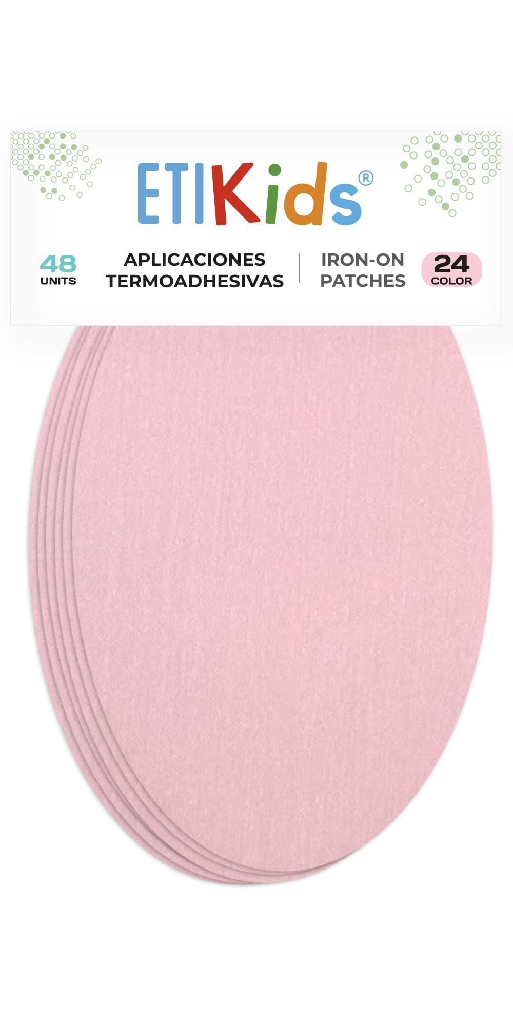 48 Light Pink Iron-On Fabric Repair Patches โ Knee & Elbow Patches for Clothes, Trousers, Jackets, Sweaters & Shirts, 16 x 10 cm