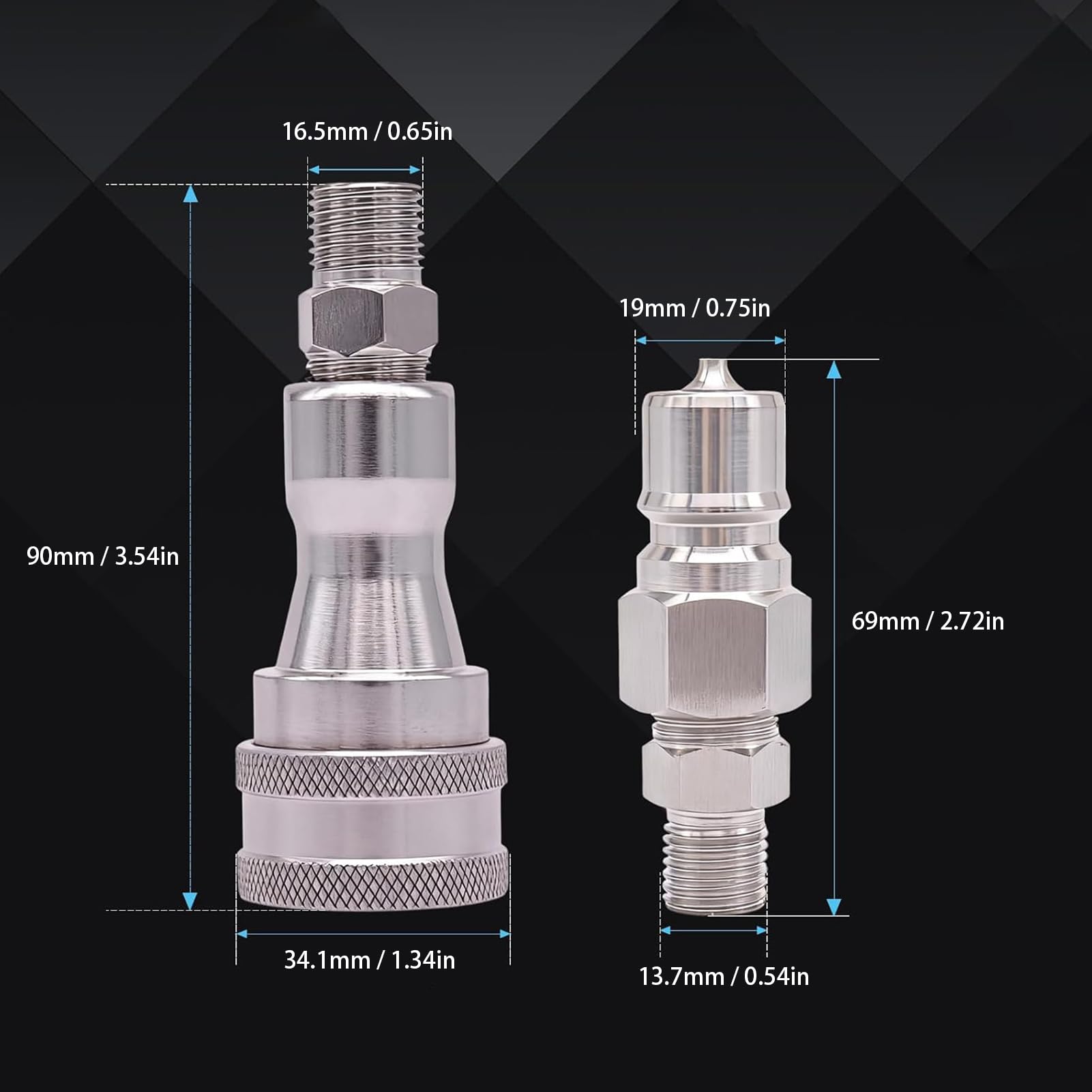 AMONIDA Adaptateur Hydraulique M14 à M16 pour Mini Pelle AGT Rapide