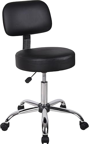 Taburete médico Boss Office Products cómodo en color beige Vinilo Negro Taburete médico Boss Office Products cómodo en color beige Vinilo Negro