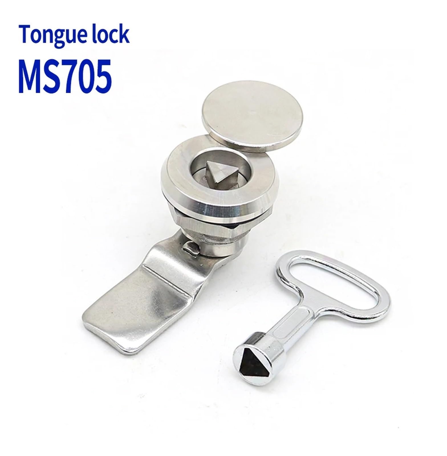 304 Stainless Steel MS705 with Cover Lock Wing Shaped Industrial Distribution Box Tongue Lock 1Pcs(Triangle Lock)