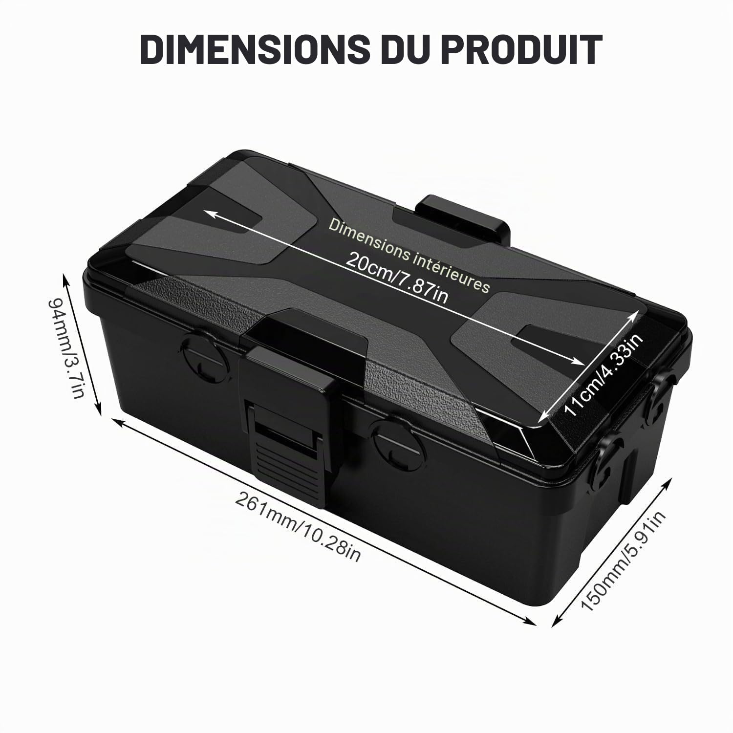 Protege Prise Multiprise Extérieur Étanche IP64, Boîte de Dérivation Étanche, Coffret Électrique de Protection pour Câbles d'Extension et Boîtiers de Prises, Usage Extérieur