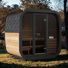 Model CL5G, Cube-Series Outdoor Home Sauna Kit, Up to 4 Persons (Sauna Heater & Sauna Stones Included)