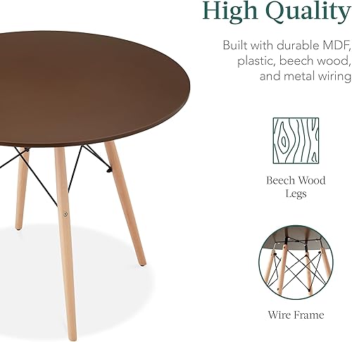 Miniatura 5 de Best Choice Products Juego de Comedor de 5 Piezas, Juego Compacto de Mesa y Sillas de Estilo Moderno de Mediados del Siglo para el Hogar