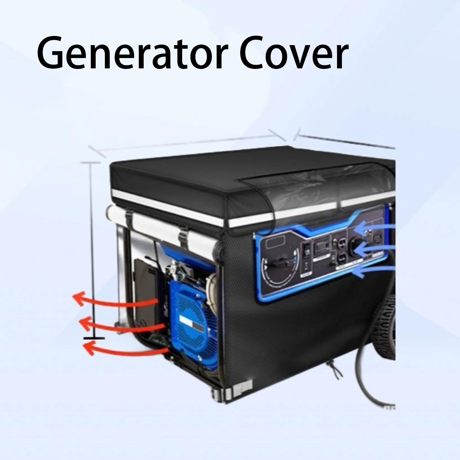 Fafeicy Generator Cover, 32x24x24in Oxford Cloth All Season