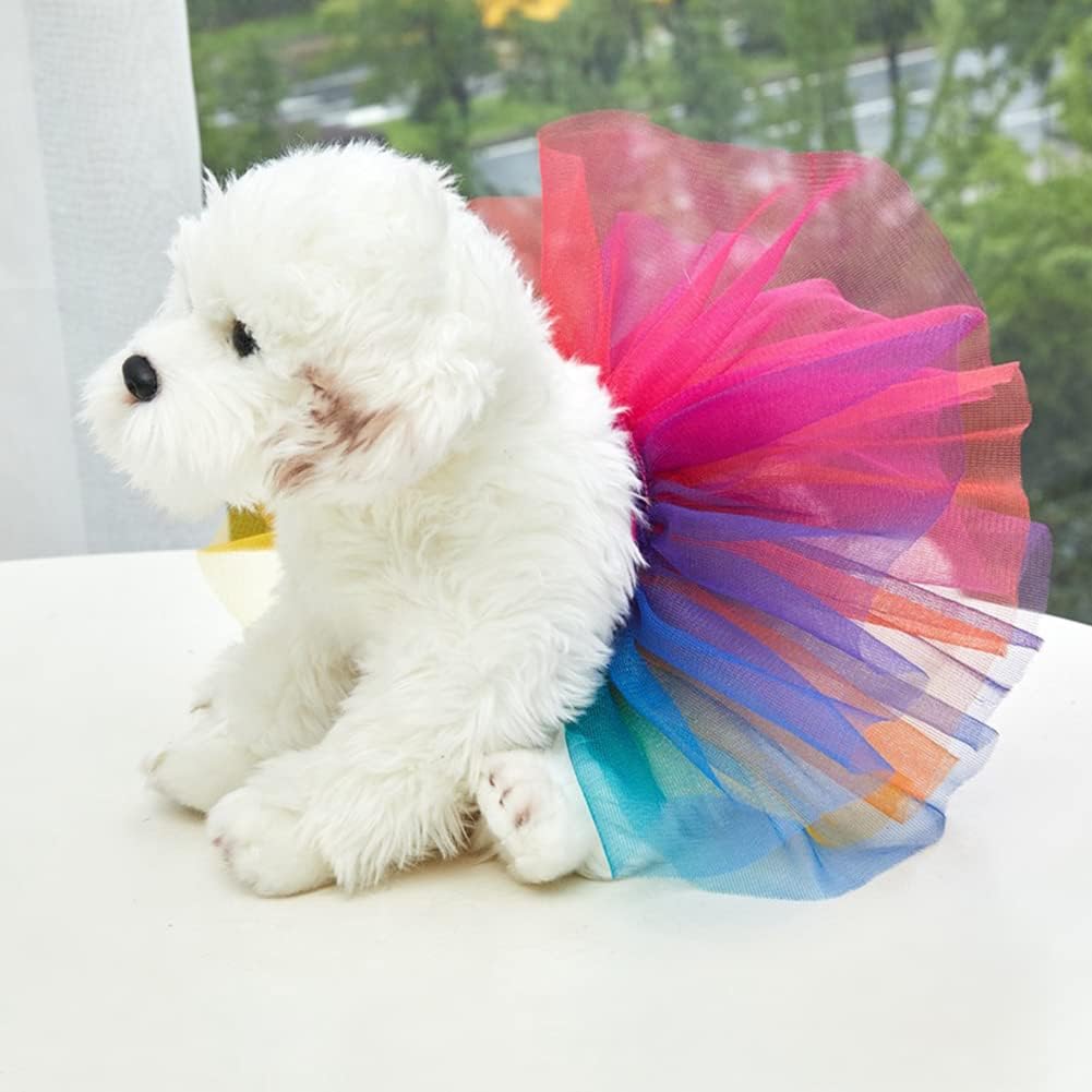 Garvee Cute Pet Birthday Tutu Skirt, Easy to Wear, Colorful, S