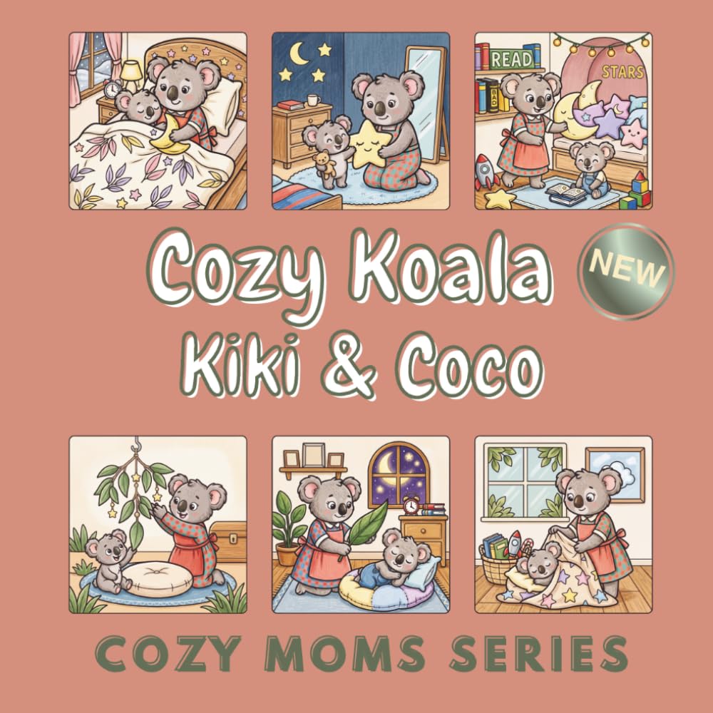 Cozy Koala Mom: Kiki & Coco: A Bold & Easy Coloring Book of 50 Cozy Koala Family Moments for the Whole Family to Enjoy Together (Cozy Moms Series)