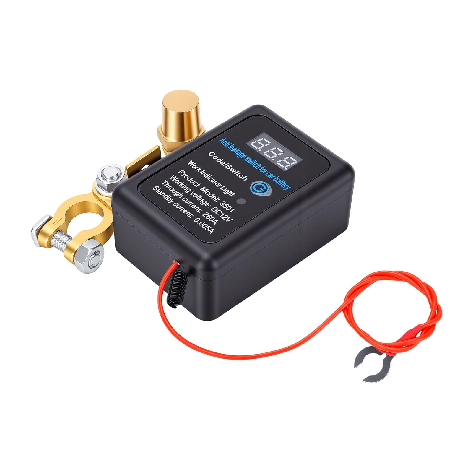 Interrupteur de Coupure de Batterie à Distance avec Affichage de