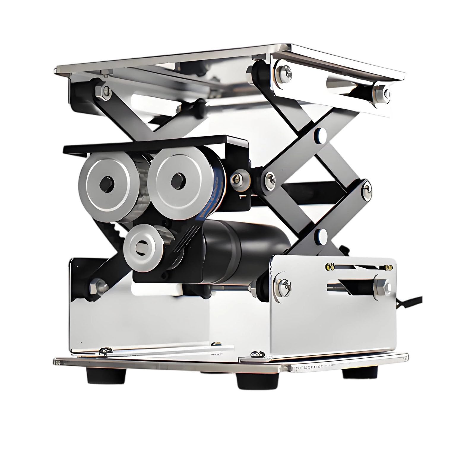 LwiftGal Electric Stainless Steel Lifting Platform, with Remote Control, 10kg Load Capacity, with Adjustable Height, for Laboratory and Industrial Use 150 * 150mm