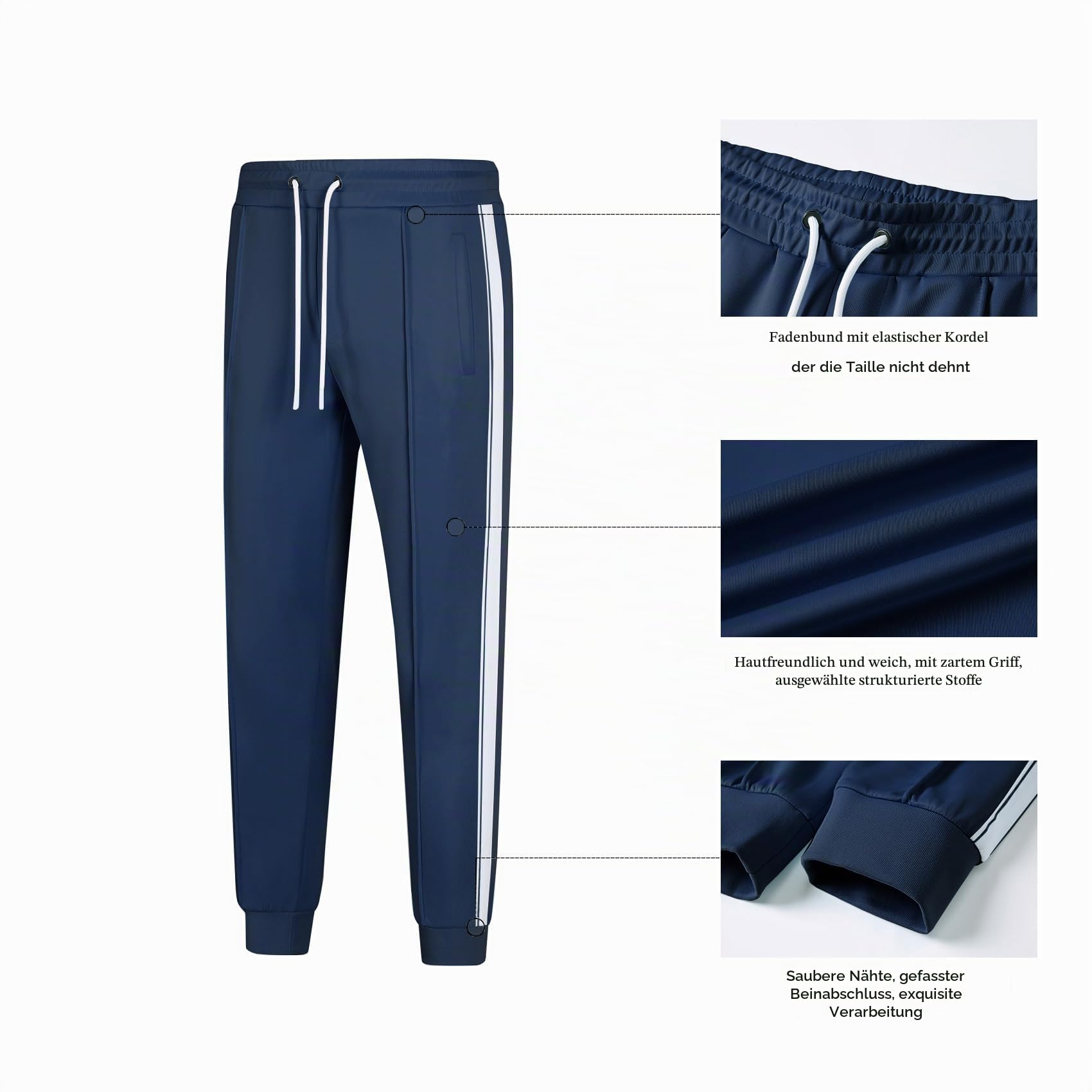 Trainingsanzug Herren Set Jogginganzug Herren Sportanzug Langarm Freizeitanzug Männer Tracksuit