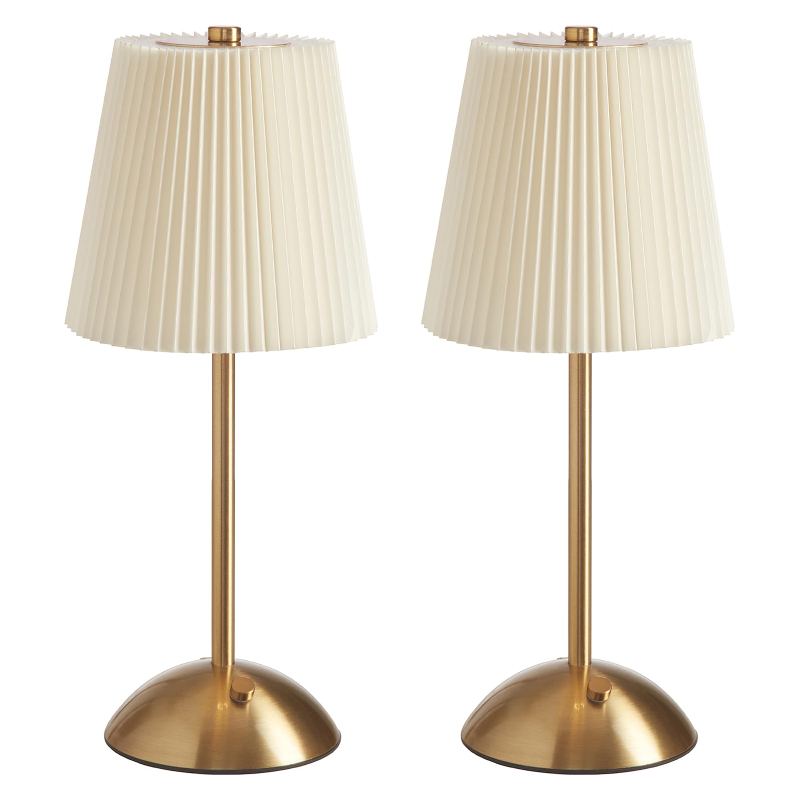 Photo 1 of 2-Pack Cordless Table Lamp,3000mAh Rechargeable Battery Operated Touch Light, Portable 3-Color Dimmable Vintage Ambient Light Beige Fabric Shade for Dining Table/Bedroom/Kitchen/Bathroom/Entryway/Gift