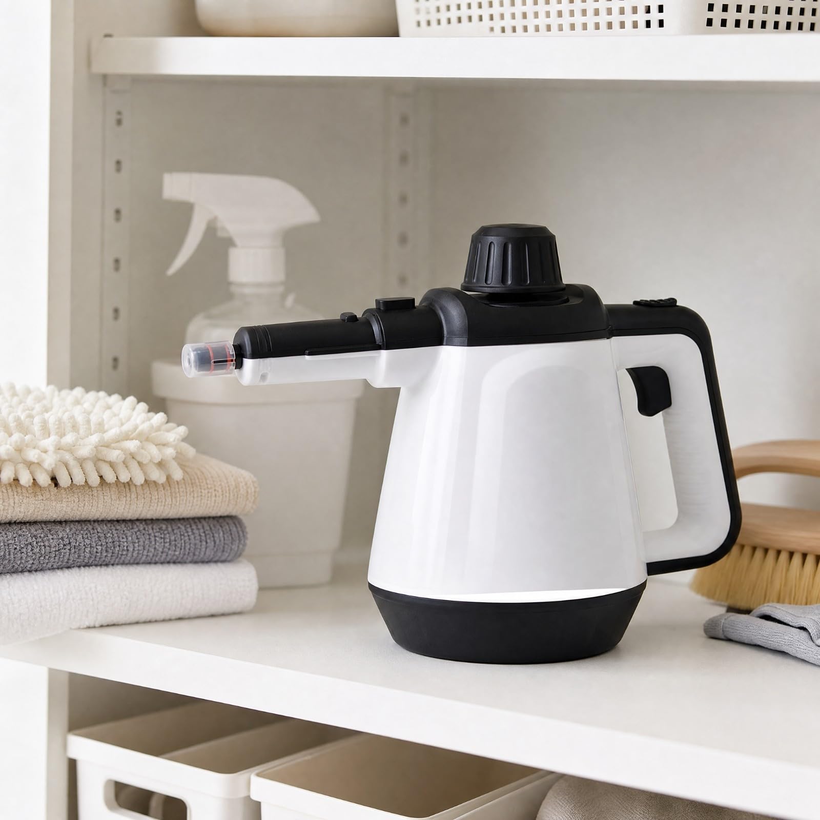 Pulitore a Vapore Portatile Multiuso Pulitore a Vapore con Accessori Compatto Vaporizzatore Domestico per Pulizie Domestiche,