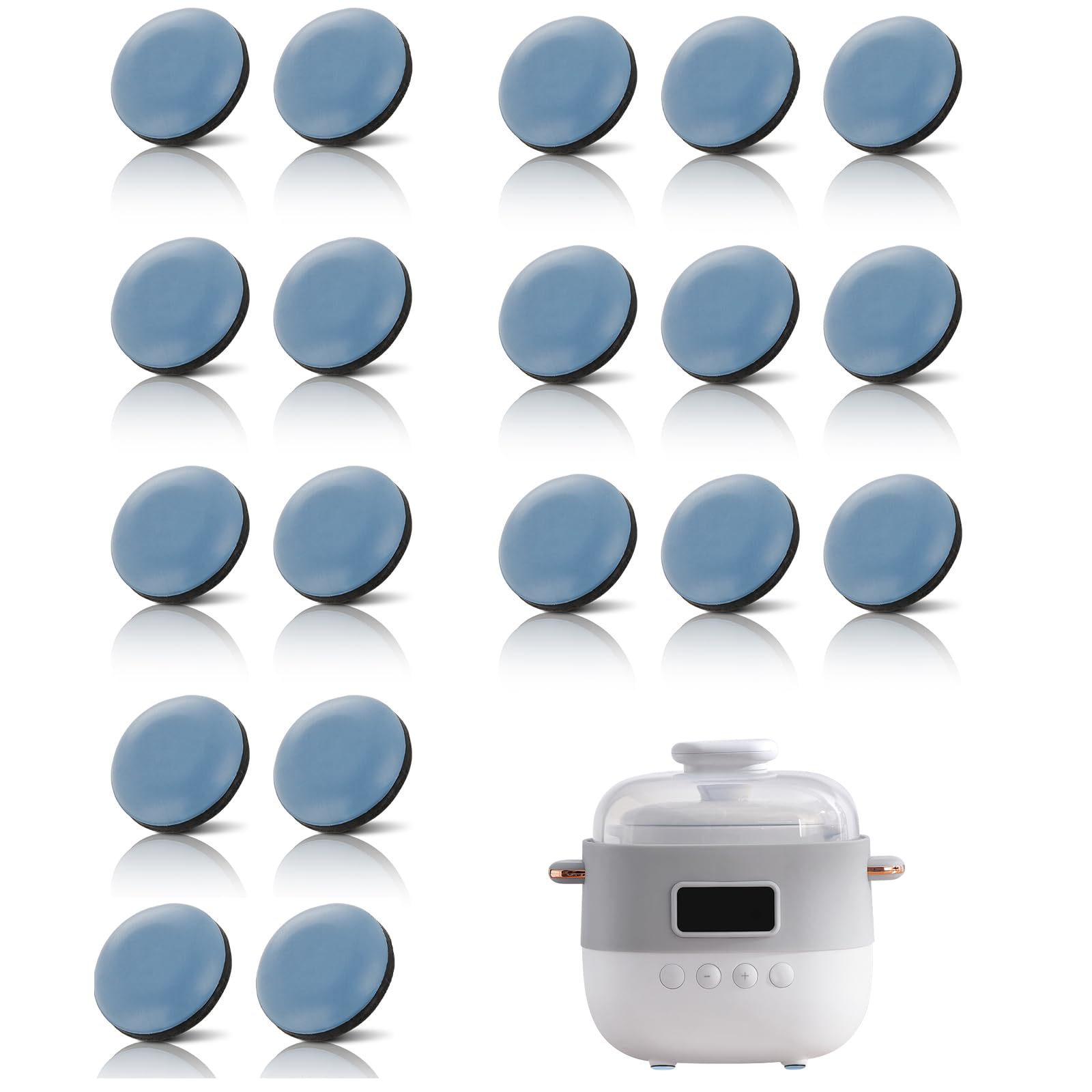 Ouligay24Pcs Kitchen Appliance Sliders, Self-Adhesive Appliance Sliders for Kitchen, Small Kitchen Appliances for Air Fryer, Bread Machine, Coffee Makers, Blenders, Aid Mixer and Pot