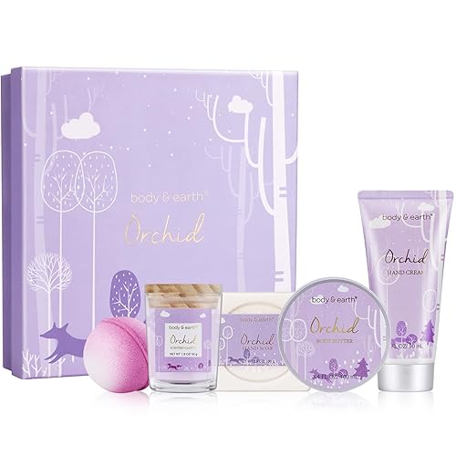 Caja de regalo de spa para mujeres, 6 piezas perfumadas de lavanda y 5 piezas perfumadas de orquídea