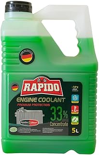 Rapido Engine Coolant for Car Radiator Anti Freeze 33% & Boil 5L (green)