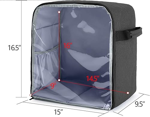 Miniatura 6 de Luxja Cubierta antipolvo compatible con mezcladores KitchenAid de 6 a 8 cuartos (con una almohadilla de relleno inferior), cubierta antipolvo (panel