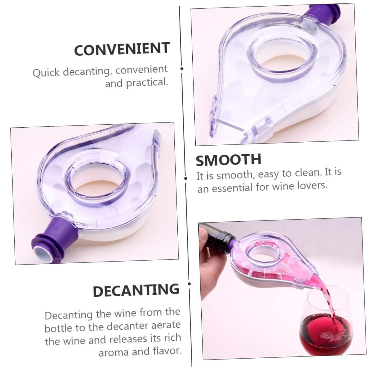 STOBAZA Red Wine Decanter Fast Aerator Liquor Decanter for Wine Bottle Aerating