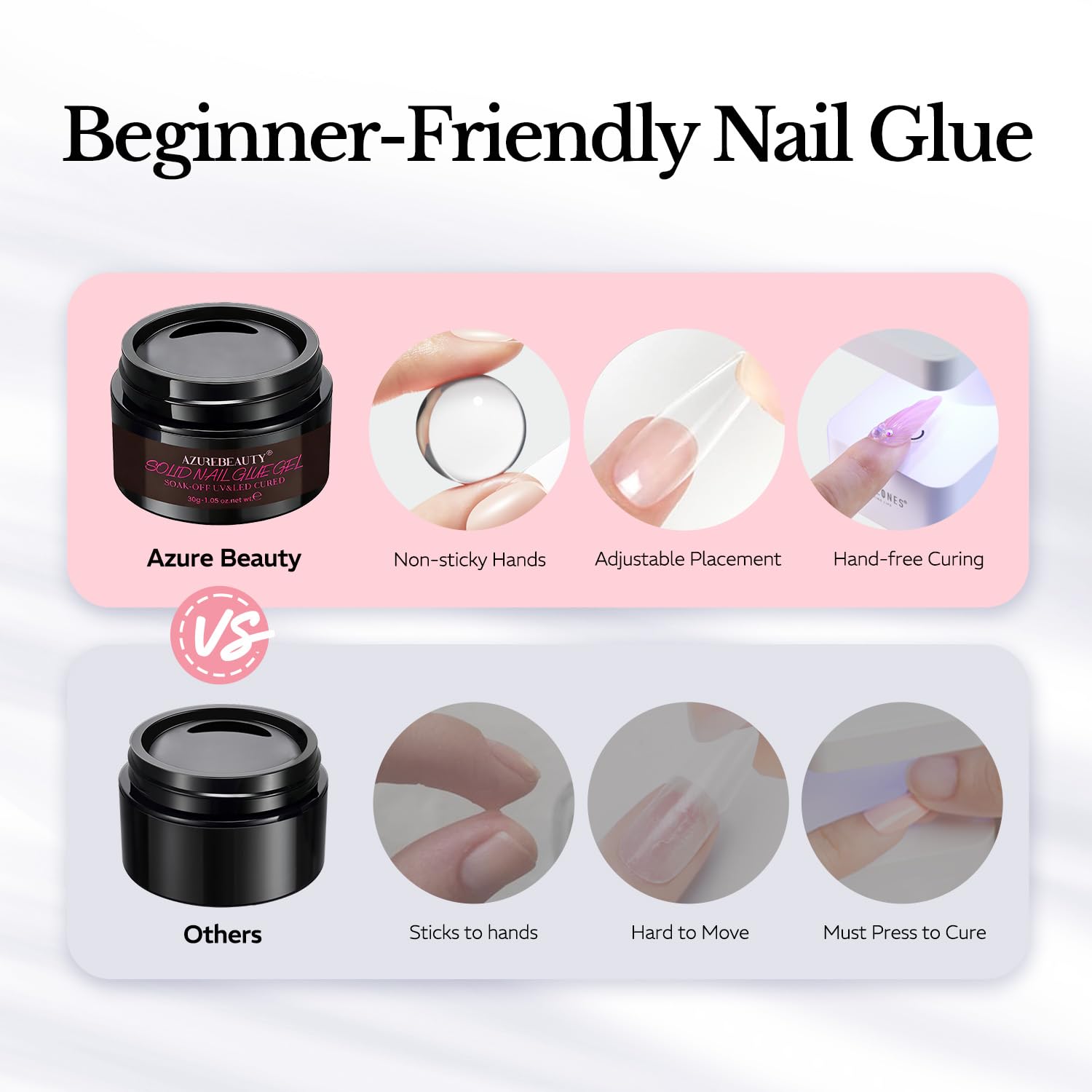 AZUREBEAUTY Mocny klej do paznokci, 30 g Nail Glue