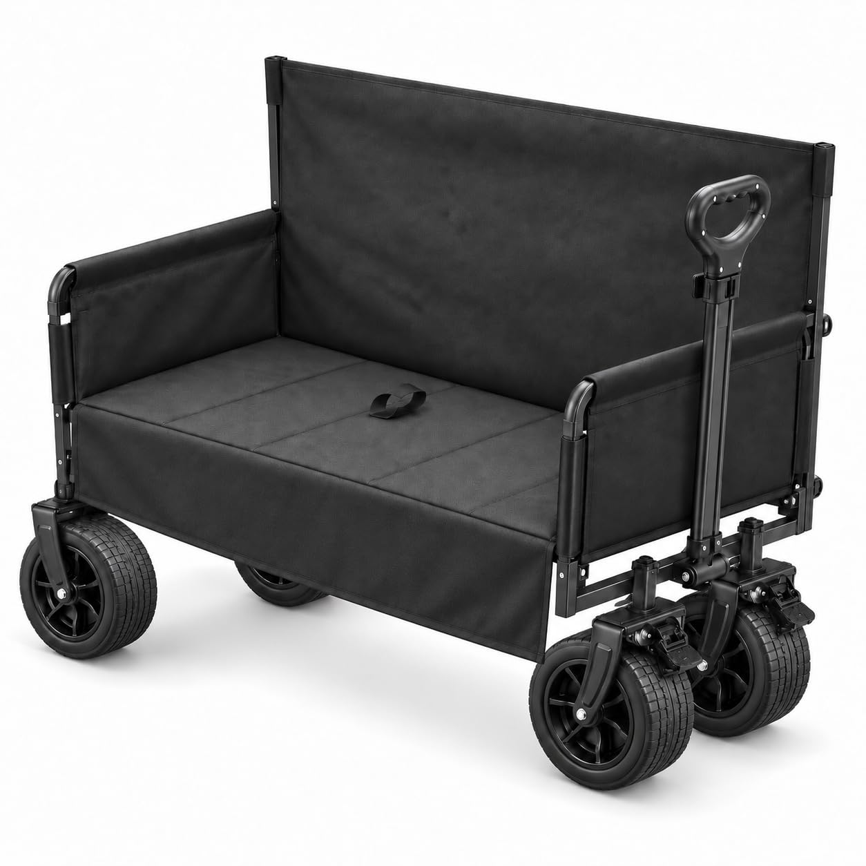 Carro plegable con asiento de banco, capacidad de 440 libras