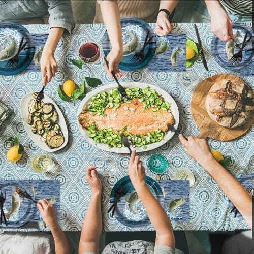 Image of ZOIIWA 200 PCS Gone Fishing Tableware Disposable Paper Plates Napkins Fishing Tournament Birthday Party Supplies Dinnerware Set Napkins Party Decoration Serve 50 guest