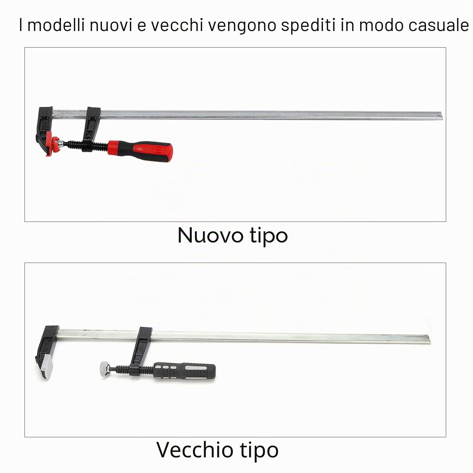 Morsetti a vite 4 pezzi F, morsetto a vite a serraggio profondo, F Clamps Bar morsetto set di ghiere rapido scorrimento fai te lavorazione del legno kit attrezzi 80 x 600 mm