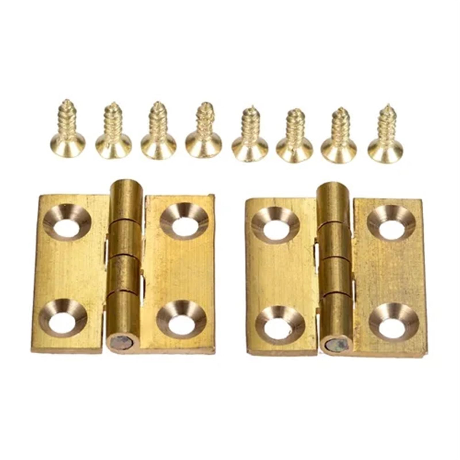 Kdhcvkz 1 Inch 25X22mm 2 Pcs Brass Cabinet Hinge 1/1.5/2/2.5 Inch Hinge With Screws(1 Inch 25X22mm)