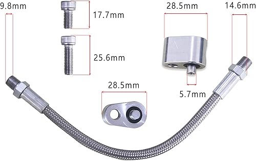 Miniatura 6 de MSCRP LS Kit de manguera de derivación del cuerpo del acelerador LS Refrigerante/Steam Port Crossover Hose Kits
