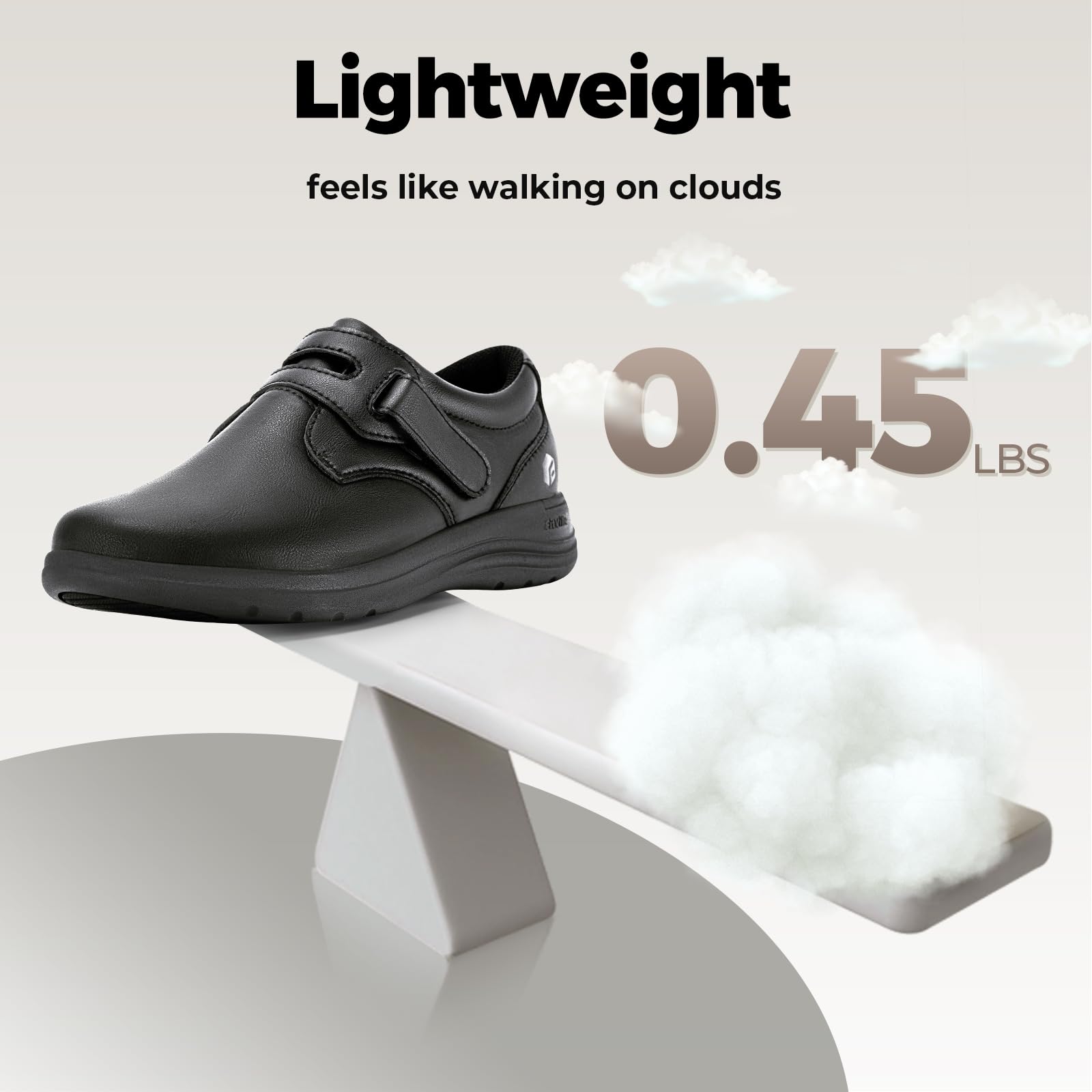 FitVille Scarpe Larghe Donna in Pelle Leggere e Comode per Passeggio per Piedi Sensibili