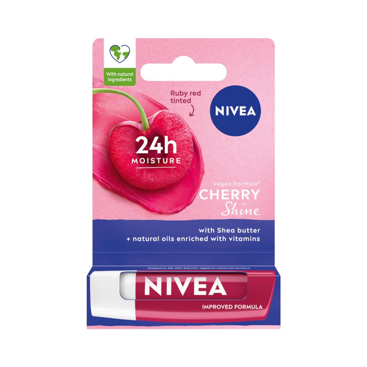 NIVEA Peach Shine Pflegender Lippenstift – 4,8 G, Mit Jojobaöl, 24h Feuchtigkeit