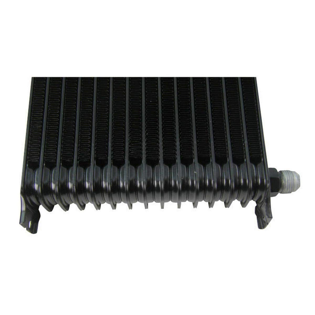Universal 15.5" Aluminum Radiator & Transmission Oil Cooler Kit With 7" Fan - 6 Rows, 3/8" Fittings