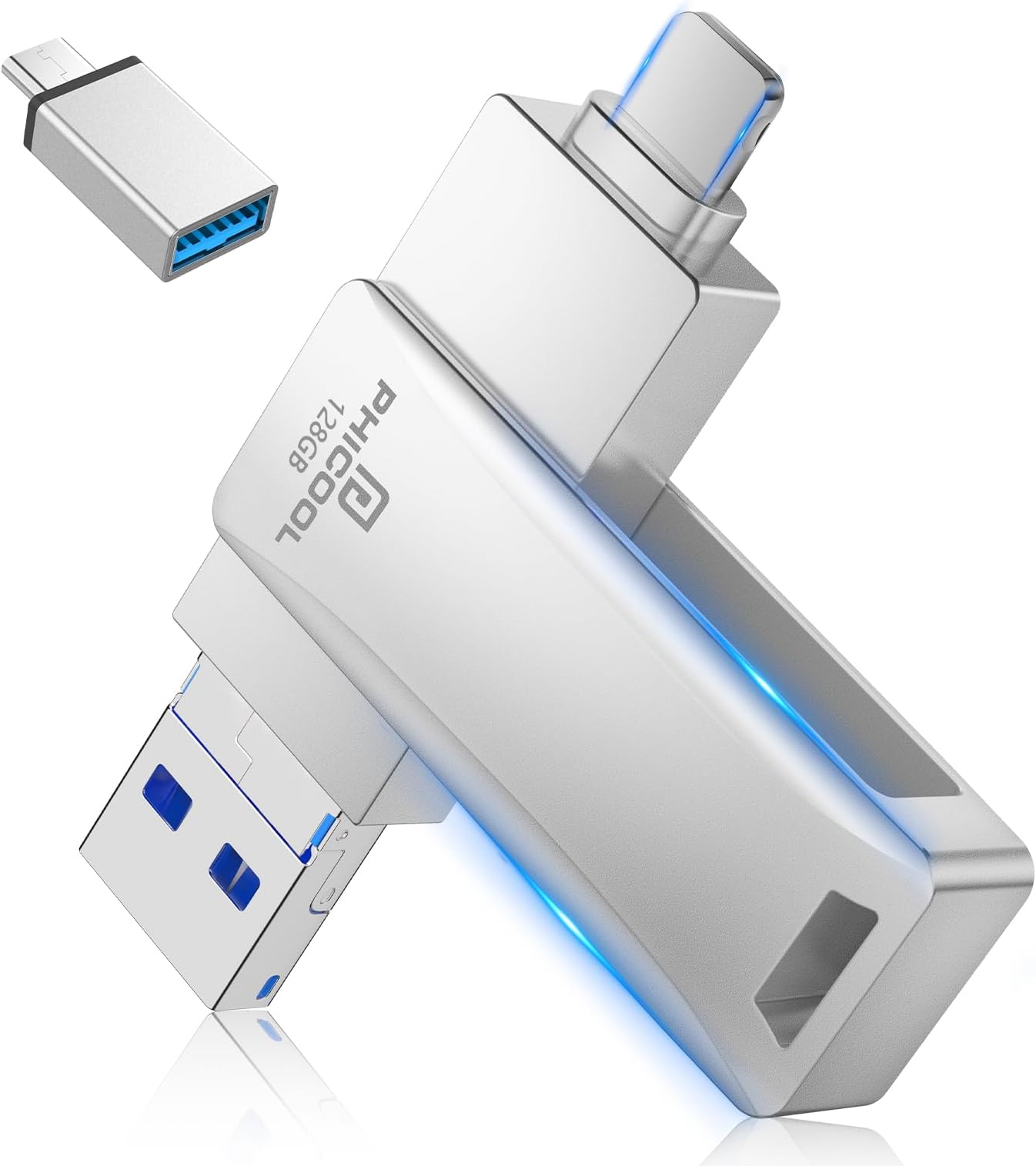 Amazon.co.jp: 【2024年新登場】4in1 iPhone対応 USBメモリ 128GB iPad対応 usbメモリー USB3 ...