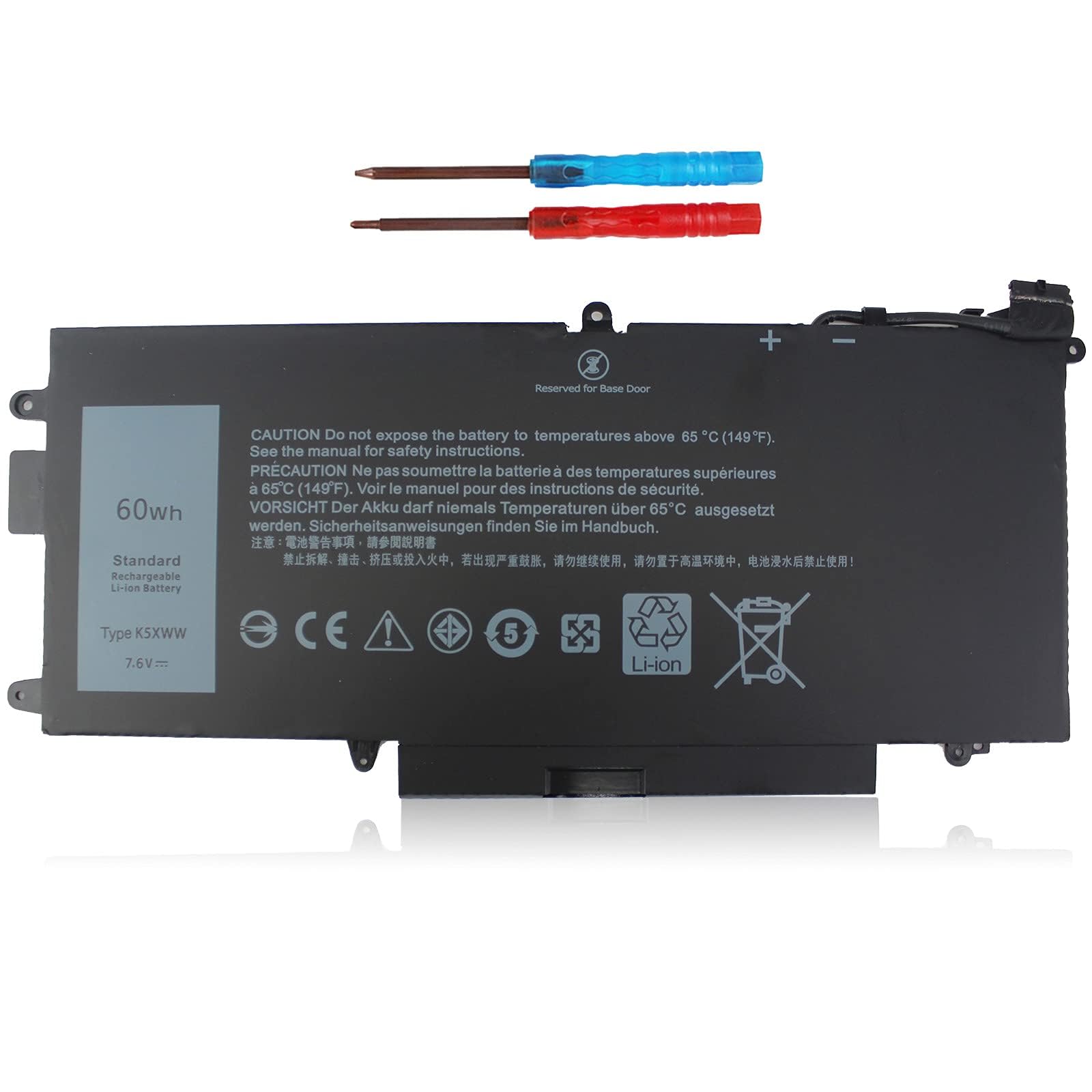 Amazon.com: Emanjor 60Wh K5XWW 7.6V Laptop Battery for Dell