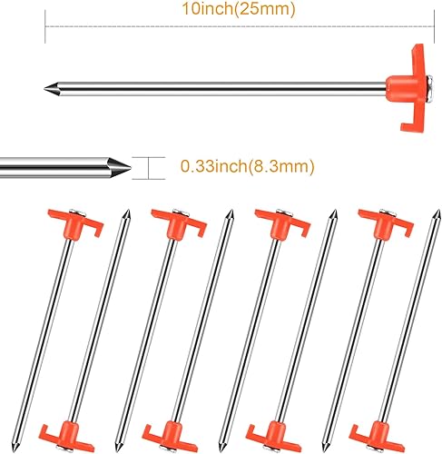 Miniatura 4 de Estacas de tienda de campaña resistentes para tiendas de campaña, estacas de tienda de campaña para toldo desplegable, tierra, jardín, estacas de
