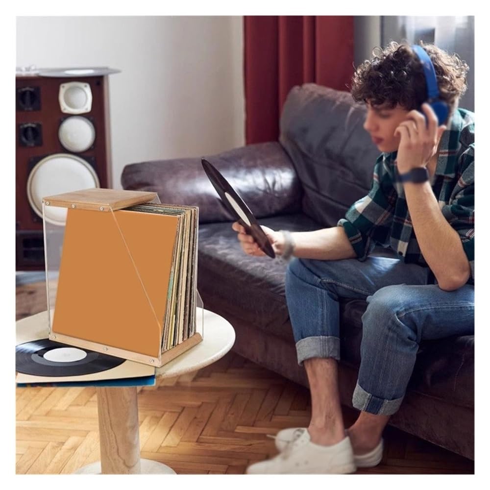 Płyta winylowa Sto, akrylowy stojak na płyty CD, uchwyt na biurko cielęce na maksymalnie 40 albumów, etui na płyty CD, idealny dla miłośników rozrywki domowej i muzyki