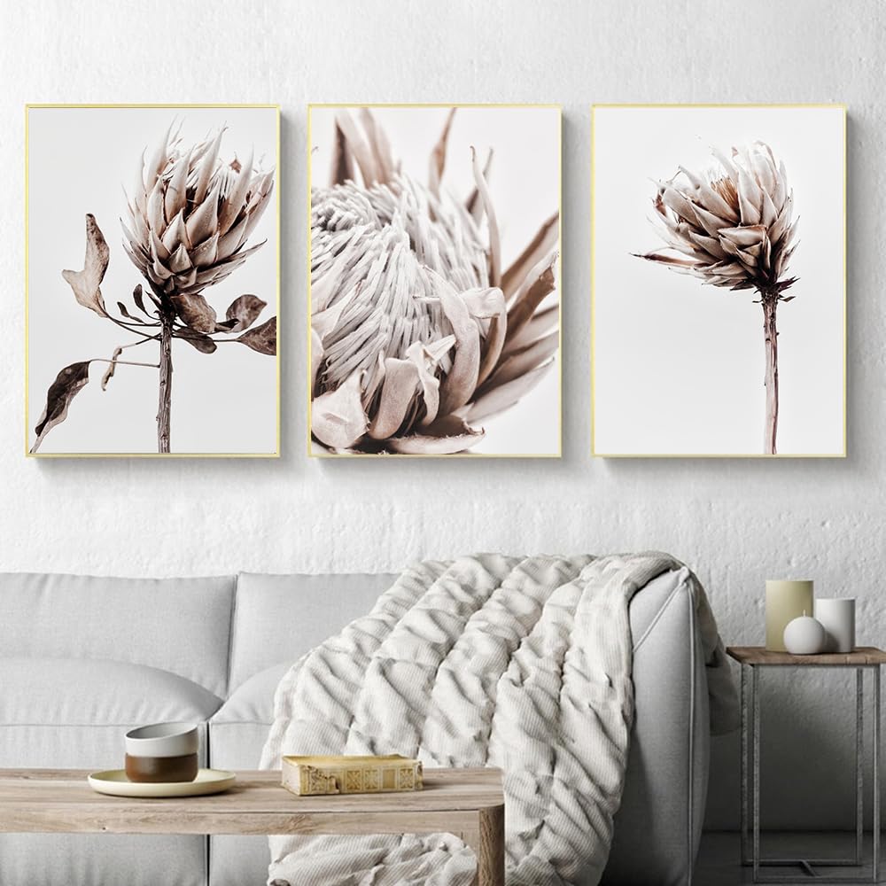 WBYZAC Botanical Posters-Modern Plants Leaves Flowers Botanical Wall Art Pictures Canvas Paintings Posters and Prints for Living Room Kitchen Home Decor-60 * 70cm*3PCS (No Frame)