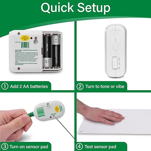 Miniatura 7 de Alarma de salida de cama inteligente con buscapersonas inalámbricas - Alerta temprana prevención de caídas para personas mayores y ancianos -