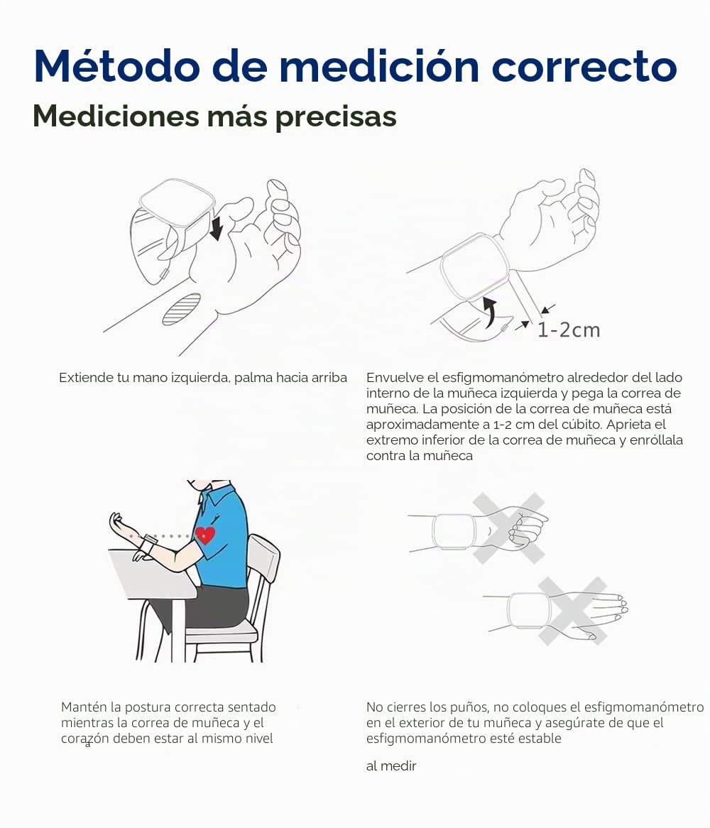 Monitores de presión arterial de muñeca automáticos con pantalla LCD, tonómetro recargable brazalete digital irregular frecuencia cardíaca tensiómetro, automáticamente transmite valores