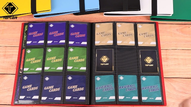 CGFGHHUY Sammelkarten-Binder Mit 900 Taschen – 9-Fach, Seitliches Laden, Wasserdichtes PU-Leder