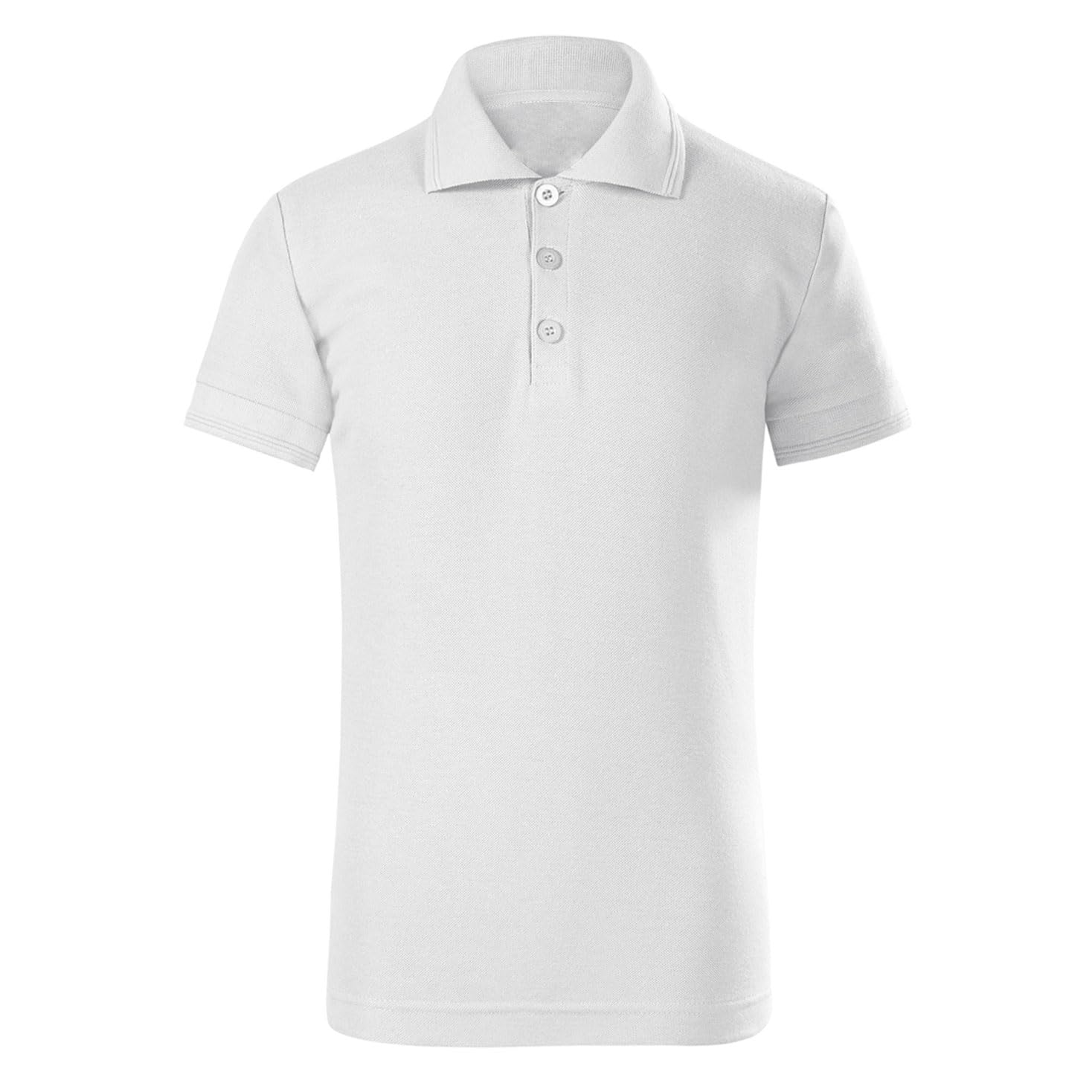 Polo Еnfant Personnalisé avec Photo, Logo ou Texte – Polo Classique à Boutons, Haut d’Uniforme Scolaire pour Garçons et Filles, Également Disponible sans Impression